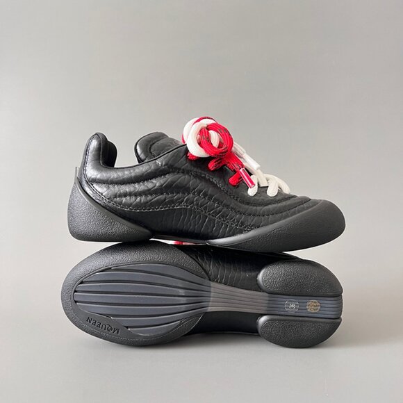 Alexander McQueen Black Round Toe Womens Sneakers - Picture 6 of 9